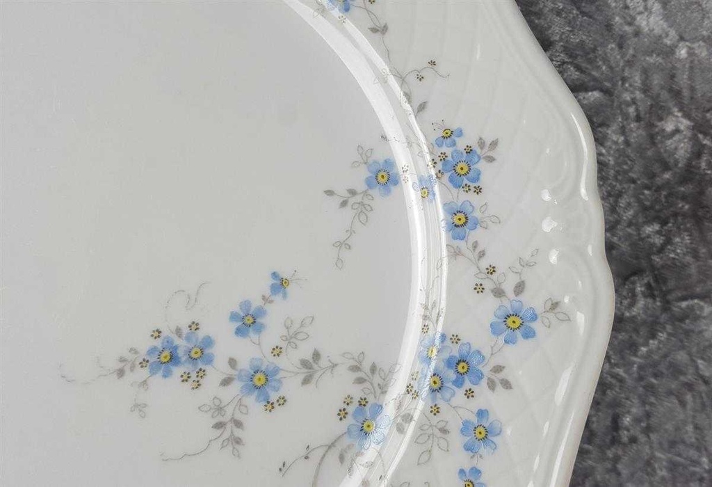 [45817009] Speiseteller Essteller 25,2 cm Eschenbach La Reine Form 800 Vergissmeinnicht gebraucht - gut Bild 4