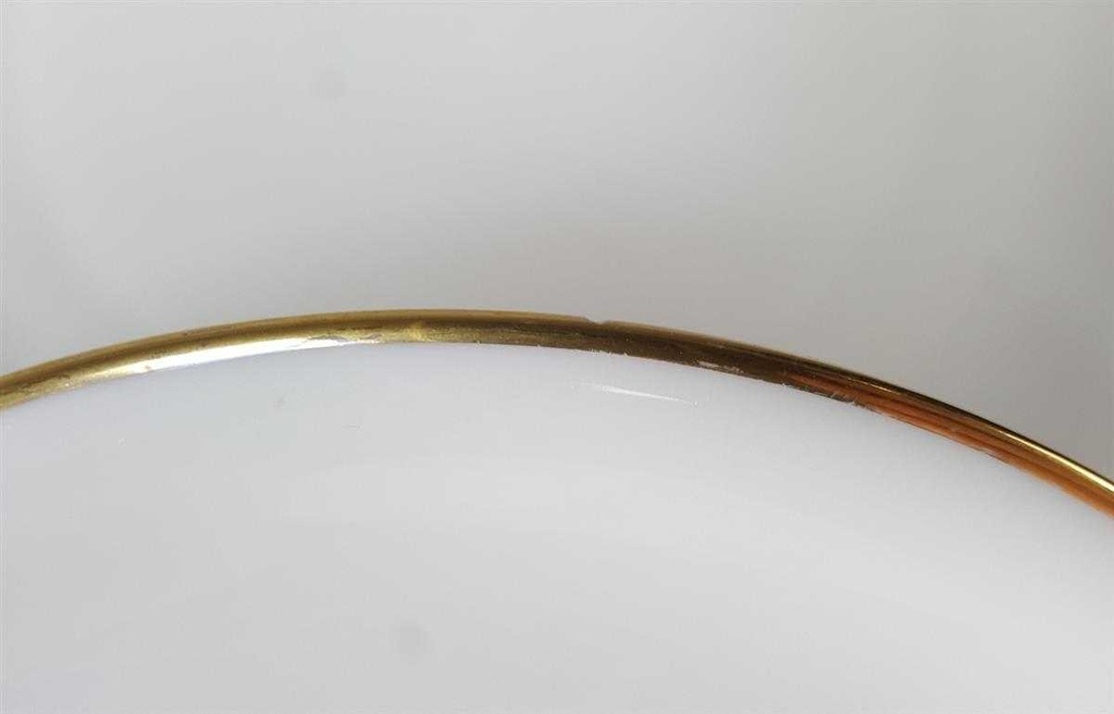[45817019] Kuchenteller Goldrand 19,5 cm KPM Krister 0217 Elfenbein Beige gebraucht - akzeptabel Bild 3
