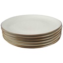[45817021] Speiseteller Essteller Goldrand 24 cm Eschenbach Elfenbein 2 mm Beige gebraucht - sehr gut Bild 2