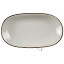 [45817023] Servierplatte Speiseplatte Steakplatte Goldrand 24,3x14 cm KPM Krister 0217 Elfenbein Beige gebraucht - gut Bild 2