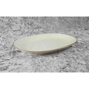 [45817024] Servierplatte Speiseplatte Fleischplatte Steakplatte Goldrand 27,5x19,7 cm KPM Krister 0217 Elfenbein Beige gebraucht - gut Bild 4