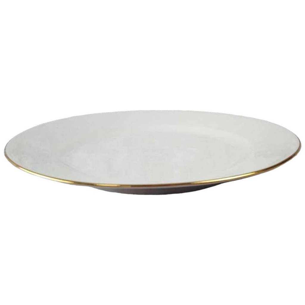 [45817038] Speiseteller Essteller Goldrand 24,2 cm Schirnding Bavaria 1 mm gebraucht - sehr gut Bild 2