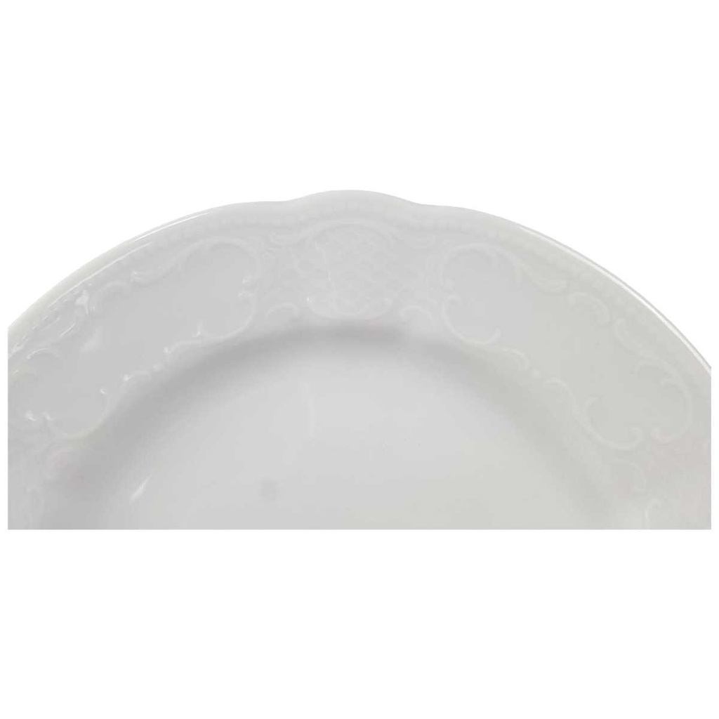 [45817042] Kuchenteller 19 cm Seltmann Weiden Reliefdekor Weiß gebraucht - sehr gut Bild 2