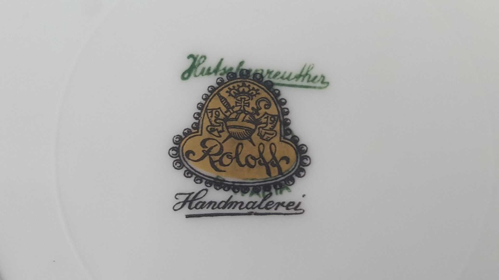 [45817055] Servierplatte Tortenplatte Tortenständer Golddekor Roloff Handmalerei gebraucht - gut Bild 6