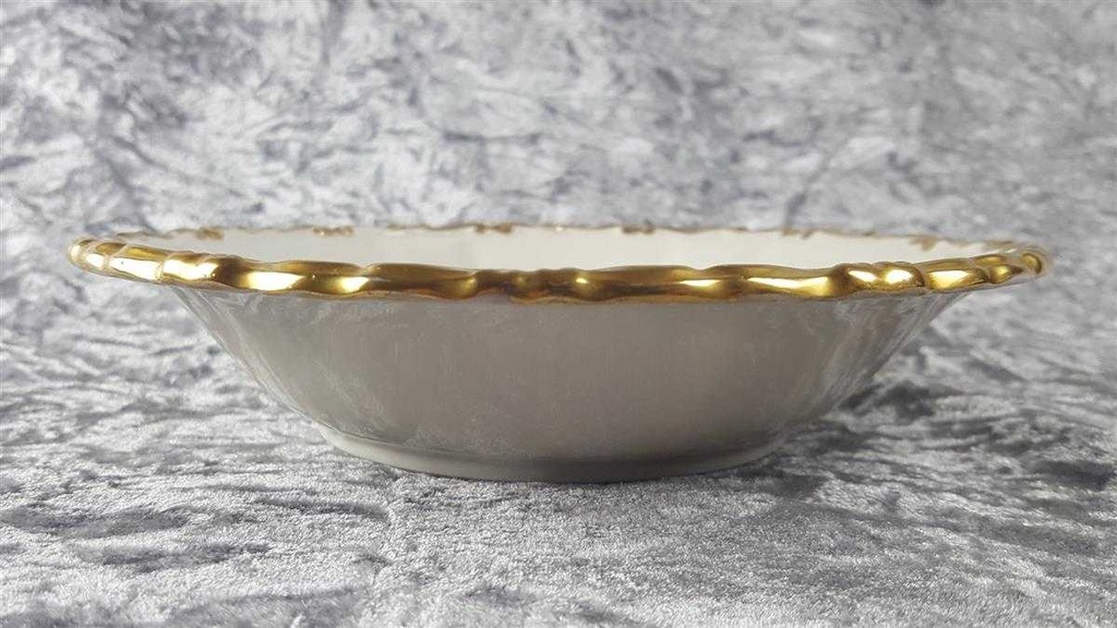 [45817062] Schüssel Prunkschale Golddekor 20,3 cm Einzelteile Oscar Schlegelmilch Beige gebraucht - gut Bild 5
