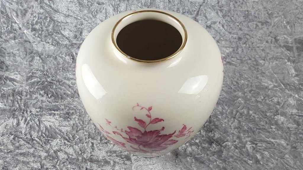 [45817070] Vase Goldrand 21,2 cm Jaeger & Co Bavaria gebraucht - gut Bild 5