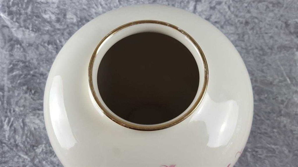 [45817070] Vase Goldrand 21,2 cm Jaeger & Co Bavaria gebraucht - gut Bild 6