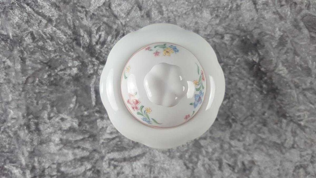[45817074] Zuckerdose Mitterteich Form 2250 rosa Rand Dekor Stefanie gebraucht - sehr gut Bild 3