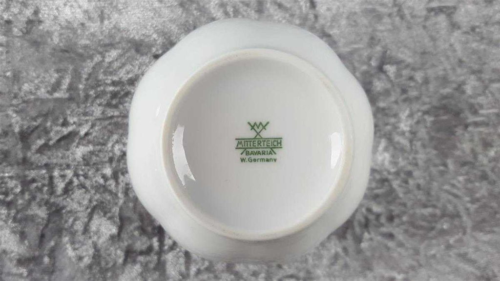 [45817074] Zuckerdose Mitterteich Form 2250 rosa Rand Dekor Stefanie gebraucht - sehr gut Bild 5