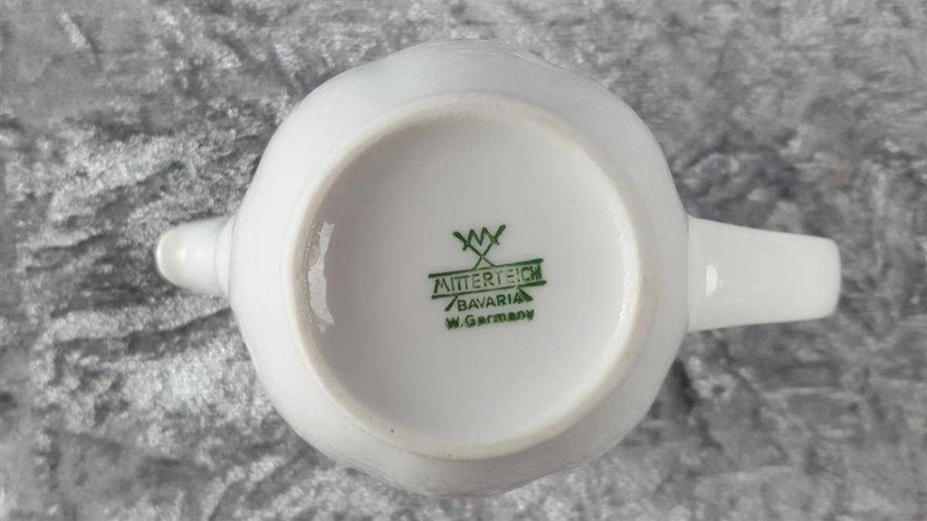 [45817075] Milchkännchen Mitterteich Form 2250 rosa Rand Dekor Stefanie gebraucht - sehr gut Bild 5