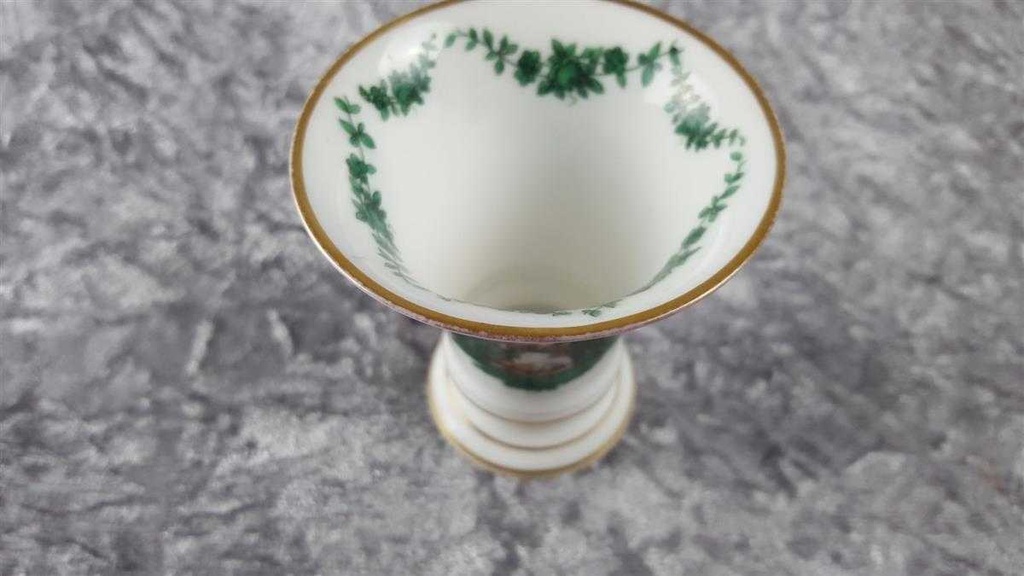 [45817082] Tischvase mini Goldrand 7,8 cm Fürstenberg Sonstige gebraucht - gut Bild 3