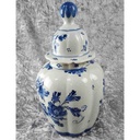 [45817086] Deckelvase mit Signatur 30,5 cm Delfts Blauw Blumen Blau gebraucht - akzeptabel Bild 4