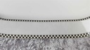 [45817090] Servierplatte Fleischplatte Steakplatte 32,3x20,6 cm Flirt grau weiß Rautendekor gebraucht - gut Bild 3
