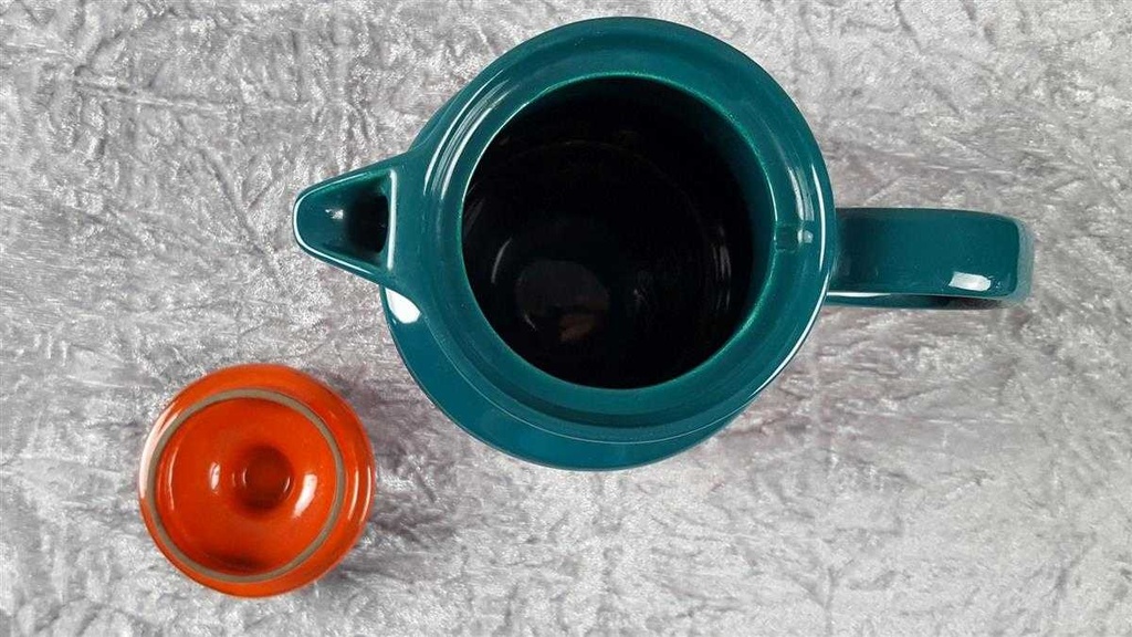 [45817116] Kaffeekanne 1,2 L Melitta Kopenhagen Dekor grün orange gebraucht - gut Bild 7