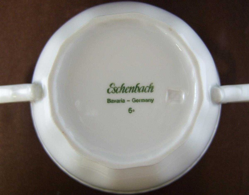 [4581716] Suppentasse Eschenbach La Reine Form 800 Graues Blumendekor Blumen gebraucht - sehr gut Bild 3