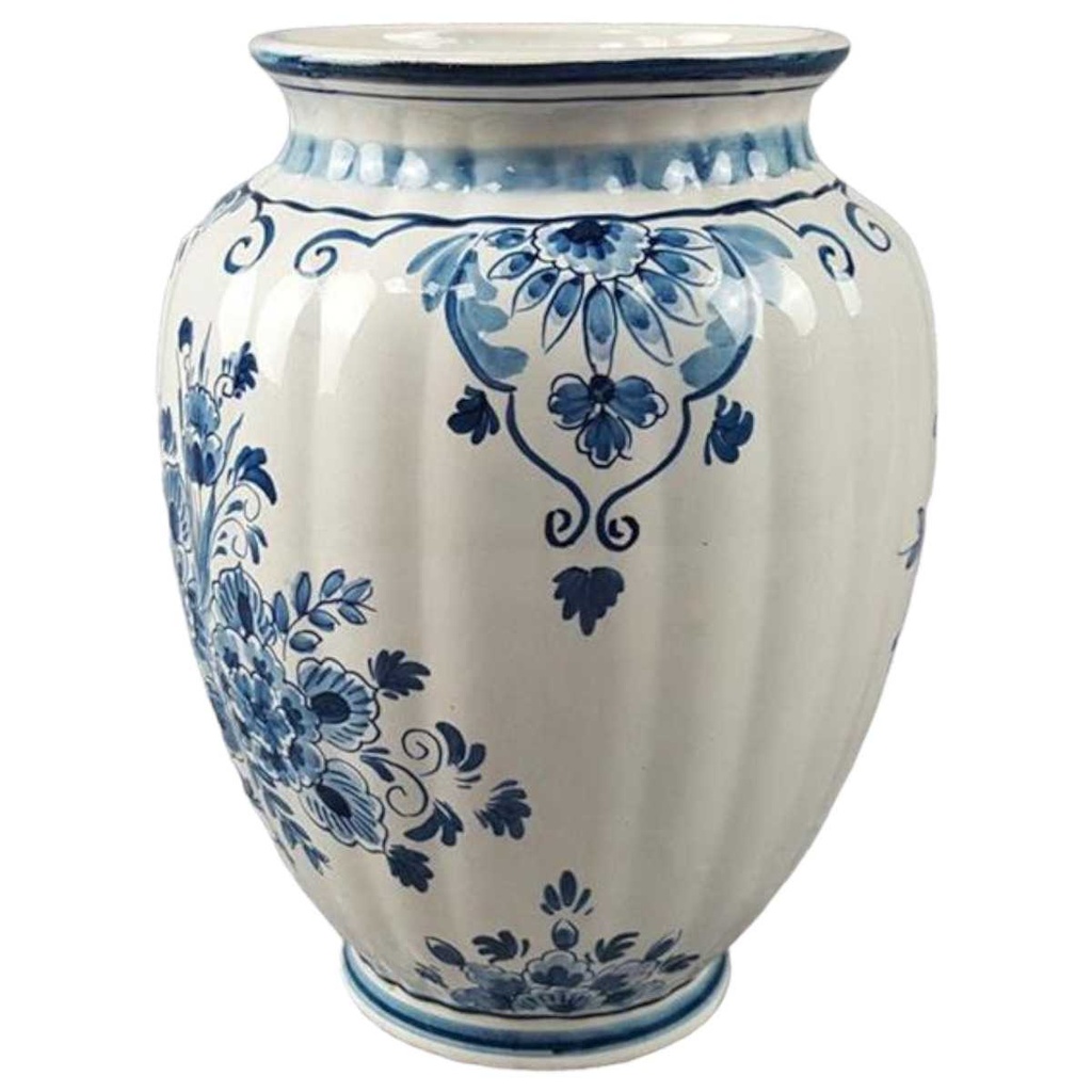 [45817160] Vase mit Signatur 24 cm Delfts Blauw Blumen gebraucht - gut Bild 2