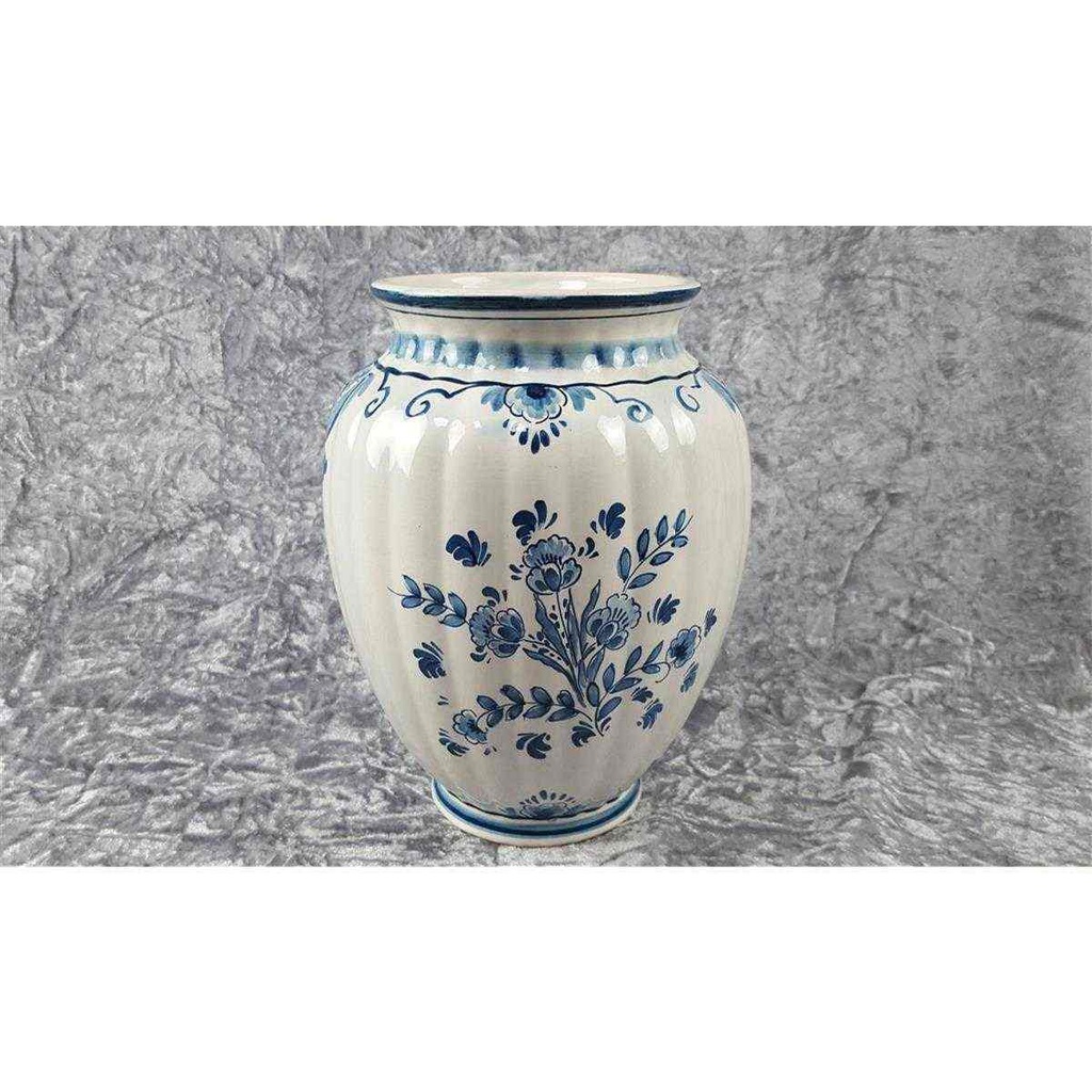 [45817160] Vase mit Signatur 24 cm Delfts Blauw Blumen gebraucht - gut Bild 3