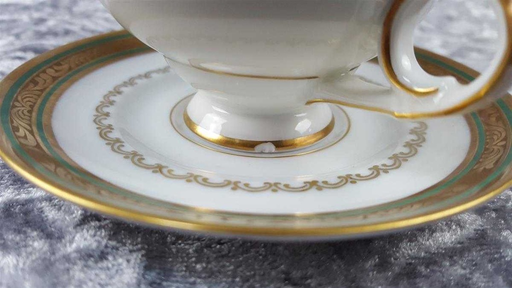 [45817165] Mokkatasse Tasse Espressotasse mit Untertasse Golddekor Tirschenreuth gebraucht - akzeptabel Bild 3