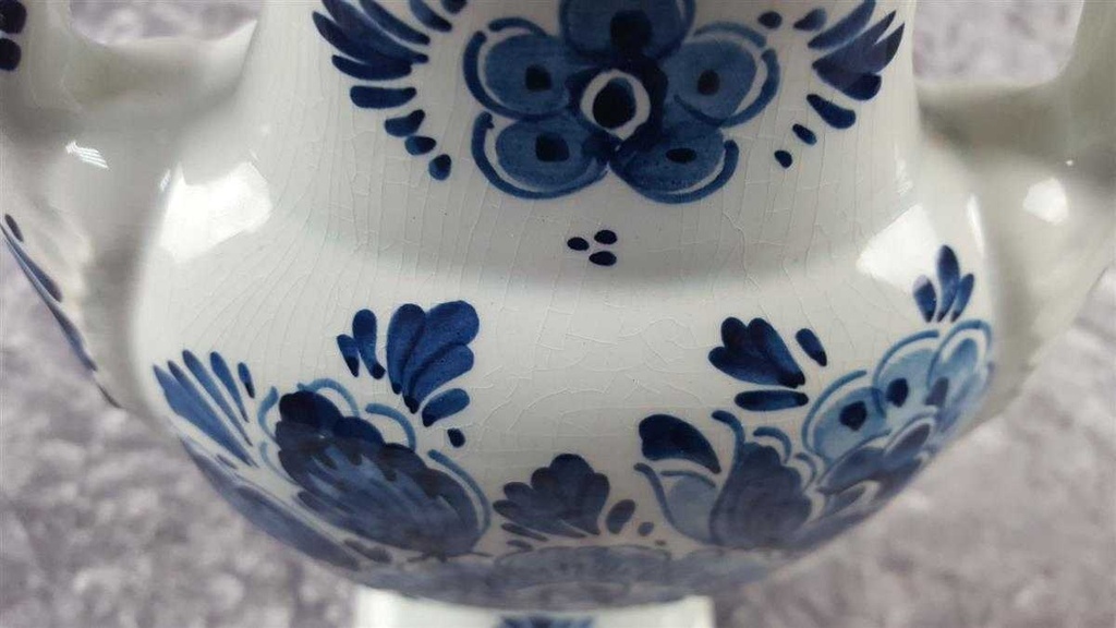 [45817167] Blumenvase Henkelvase 21,9 cm Delfts Blauw Blumen Blau gebraucht - akzeptabel Bild 7