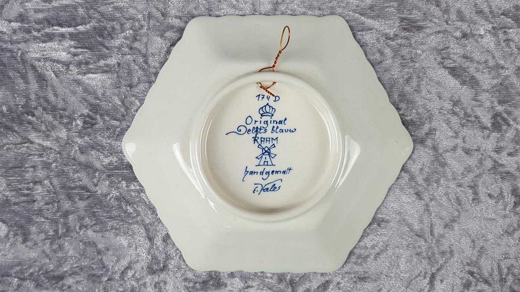 [45817207] Wandteller Delfts Blauw Raam gebraucht - sehr gut Bild 4