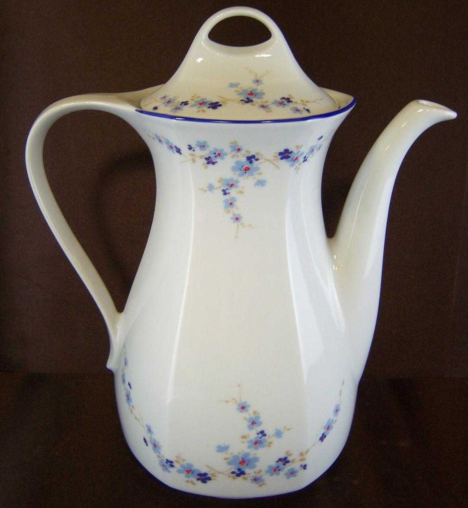[4581723] Kaffeekanne 1,25 L Winterling Marktleuthen Blumendekor Blau Blumen gebraucht - sehr gut Bild 2