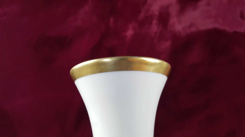 [45817231] Vase Goldrand 29,4 cm Creidlitz Porzellanfabrik Elfenbein Beige Bavaria gebraucht - gut Bild 4