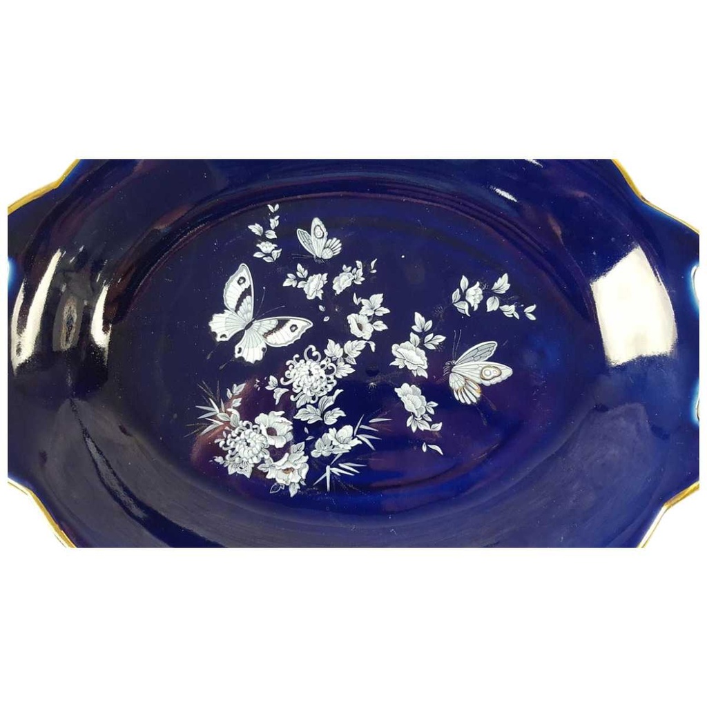 [45817253] Schale Goldrand ARPO Romania Weiß Kobaltblau Blau gebraucht - gut Bild 2