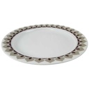 [45817256] Kuchenteller Dessertteller Frühstücksteller 19 cm Eschenbach Venedig Perlrand Braun Grau gebraucht - gut Bild 2