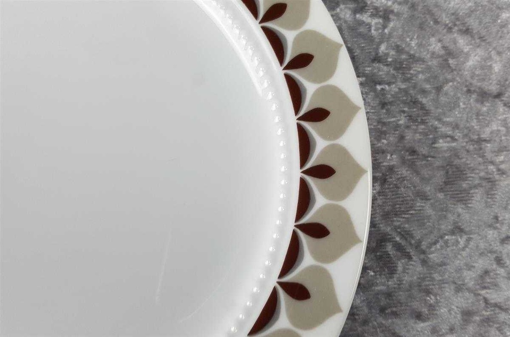 [45817256] Kuchenteller Dessertteller Frühstücksteller 19 cm Eschenbach Venedig Perlrand Braun Grau gebraucht - gut Bild 3