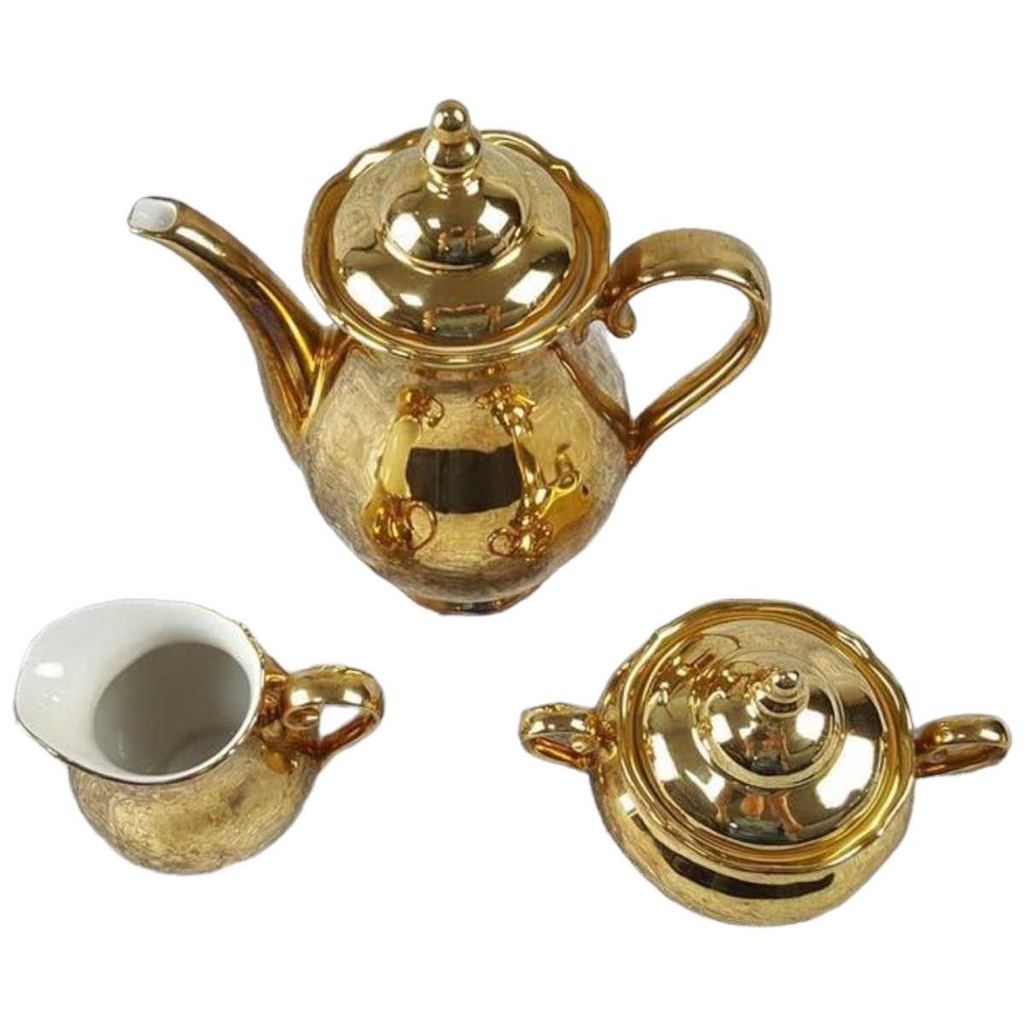 [45817257] Zuckerdose Milchkännchen Mokkakanne Golddekor 3tlg Seltmann Weiden Vohenstrauß gebraucht - gut Bild 2
