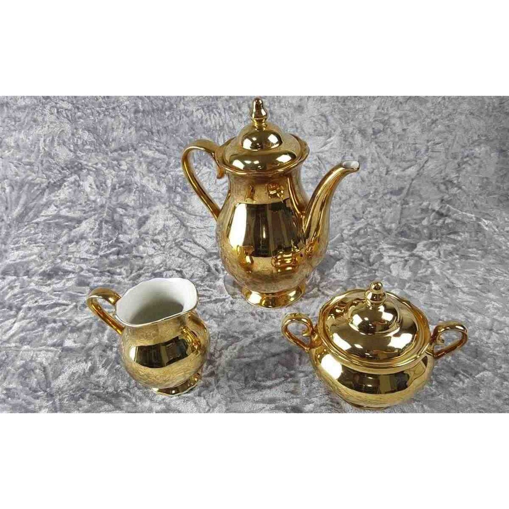 [45817257] Zuckerdose Milchkännchen Mokkakanne Golddekor 3tlg Seltmann Weiden Vohenstrauß gebraucht - gut Bild 3