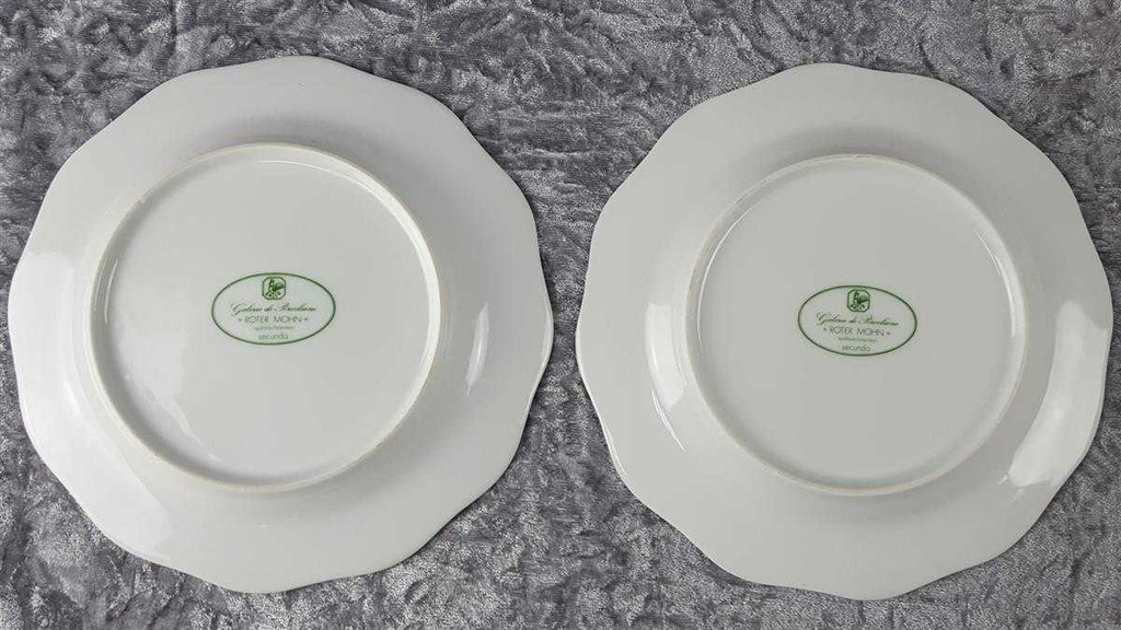 [2119333] 2er Set Kuchenteller Dessertteller Frühstücksteller 21 cm Villeroy & Boch Gallo Secunda Roter Mohn gebraucht - akzeptabel Bild 5