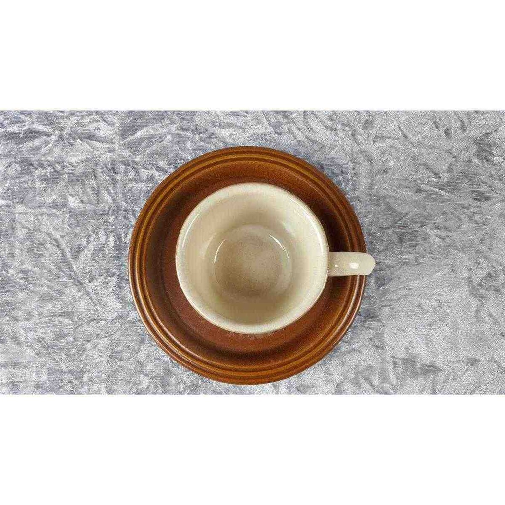 [45817290] Kaffeetasse mit Untertasse Tasse & Gerz Dekor graubraun Braun gebraucht - akzeptabel Bild 3
