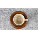 [45817290] Kaffeetasse mit Untertasse Tasse & Gerz Dekor graubraun Braun gebraucht - akzeptabel Bild 3