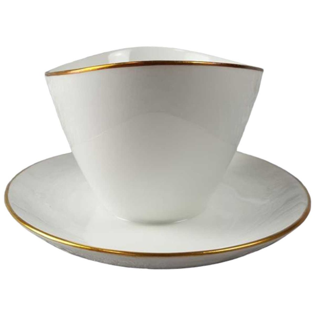[45817299] Sauciere mit Teller Goldrand 1tlg Seltmann Weiden Barbara 16594 gebraucht - gut Bild 2