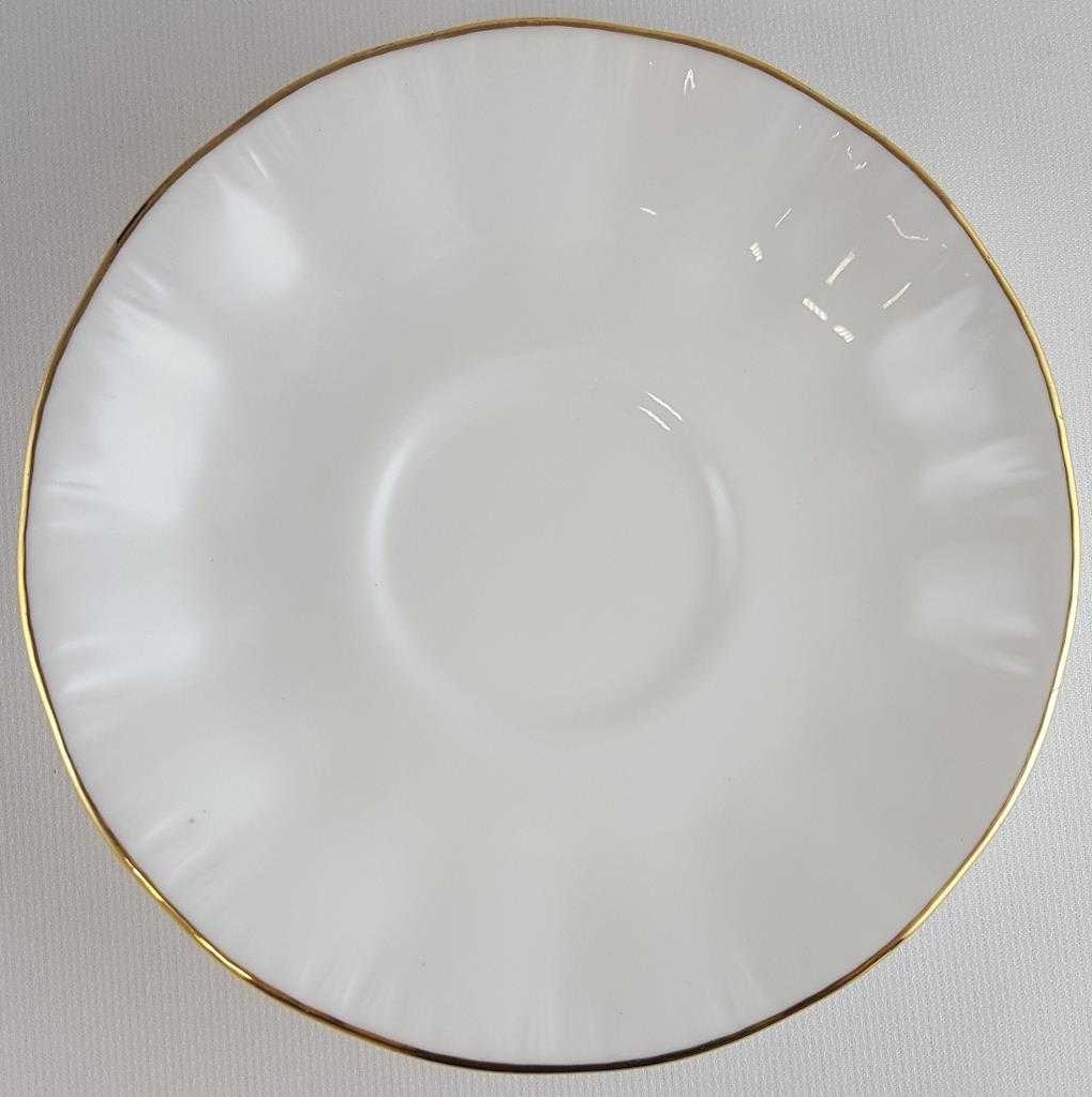 [458173] Untertasse für Kaffee Goldrand 13,9 cm Royal Knight Weiß gebraucht - sehr gut Bild 3