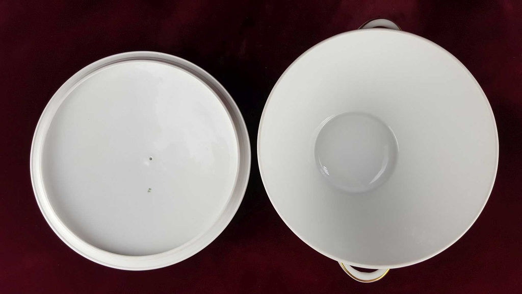 [45817303] Schüssel Ragoutterrine Goldrand 22,5 cm Seltmann Weiden Barbara 16594 Weiß gebraucht - sehr gut Bild 4