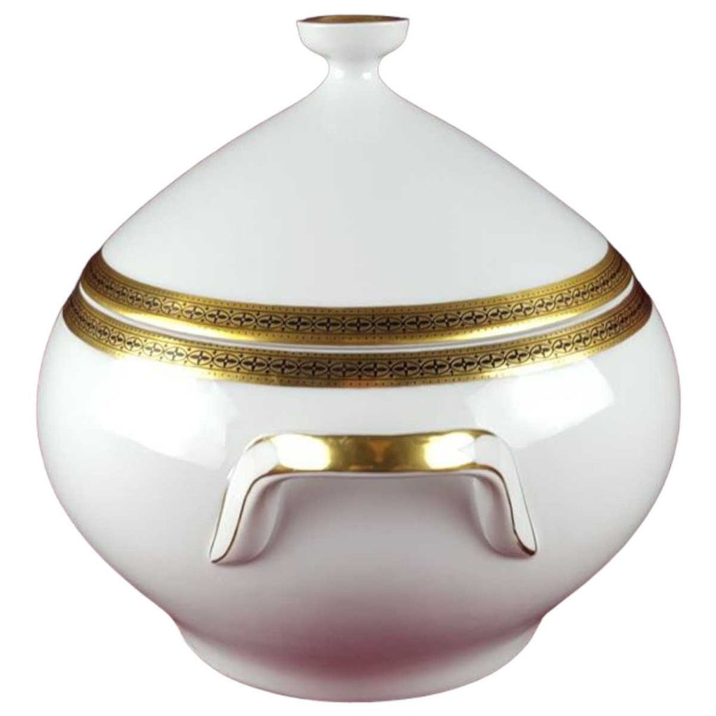 [45817320] Ragoutterrine Terrine Servierschüssel Golddekor 1,5 L Melitta Verona gebraucht - gut Bild 2