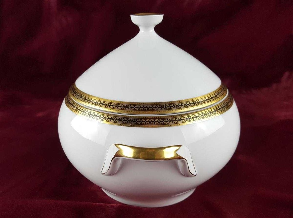 [45817320] Ragoutterrine Terrine Servierschüssel Golddekor 1,5 L Melitta Verona gebraucht - gut Bild 4