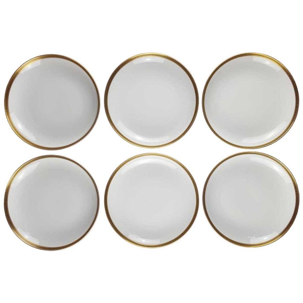 [2119337] 6er Set Suppenteller Golddekor 22 cm Melitta Verona gebraucht - gut Bild 2