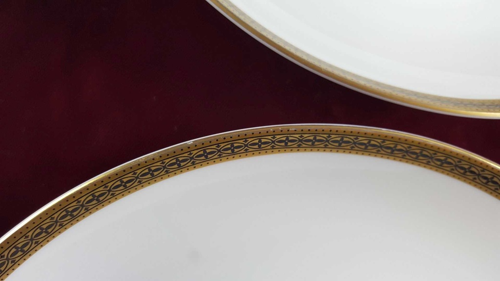 [2119337] 6er Set Suppenteller Golddekor 22 cm Melitta Verona gebraucht - gut Bild 4