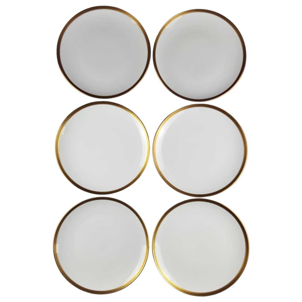 [2119338] 6er Set Speiseteller Essteller Golddekor 25,2 cm Melitta Verona gebraucht - gut Bild 2
