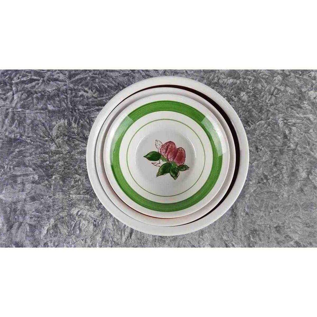 [45817337] Schüssel handgemalt 3tlg 23 cm K.G.G. unbek.Hersteller gebraucht - akzeptabel Bild 6