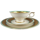 [45817354] Sammelgedeck Golddekor 3tlg Schaller Sammeltassen Elfenbein Beige gebraucht - gut Bild 2