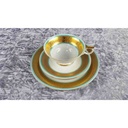 [45817354] Sammelgedeck Golddekor 3tlg Schaller Sammeltassen Elfenbein Beige gebraucht - gut Bild 3