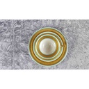 [45817354] Sammelgedeck Golddekor 3tlg Schaller Sammeltassen Elfenbein Beige gebraucht - gut Bild 4