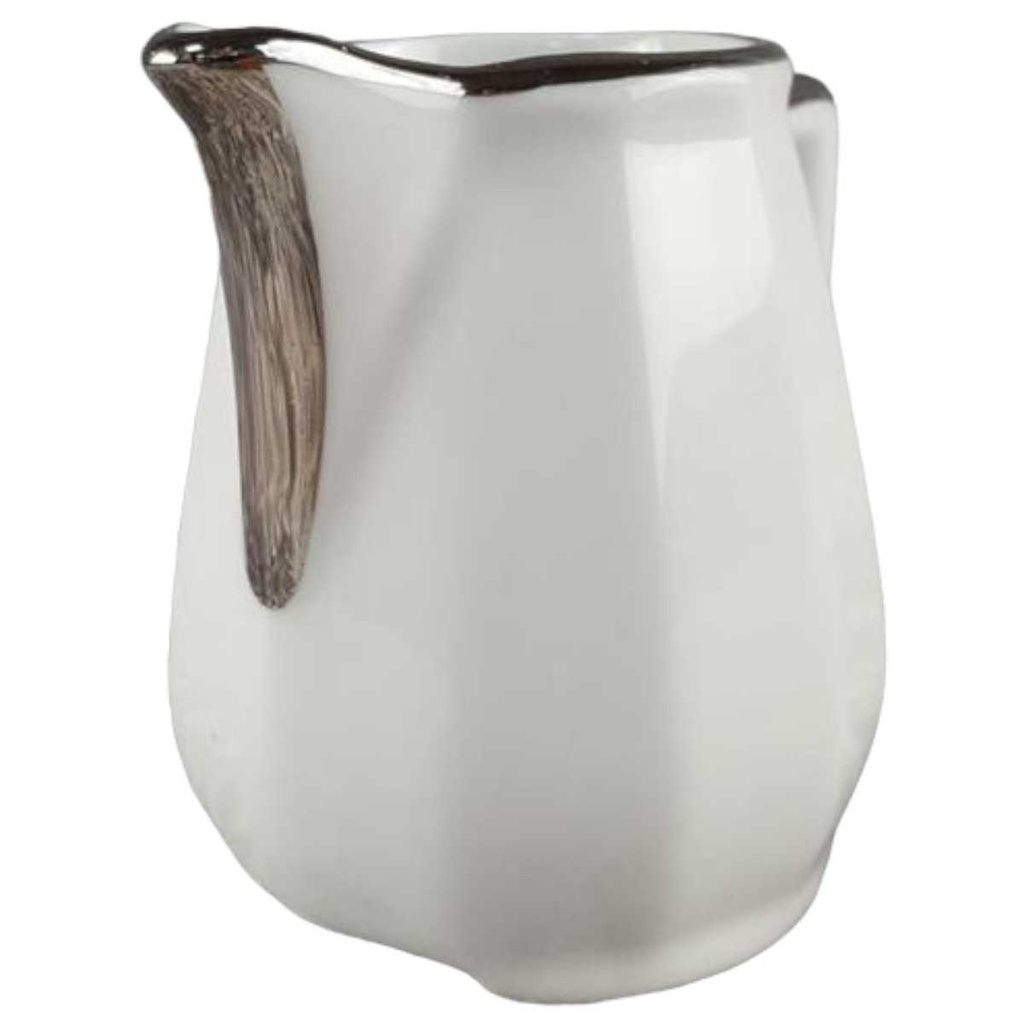 [45817368] Milchkännchen Apilco Porcelaine weiß mit Platinrand gebraucht - sehr gut Bild 2