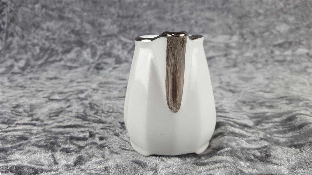 [45817368] Milchkännchen Apilco Porcelaine weiß mit Platinrand gebraucht - sehr gut Bild 3