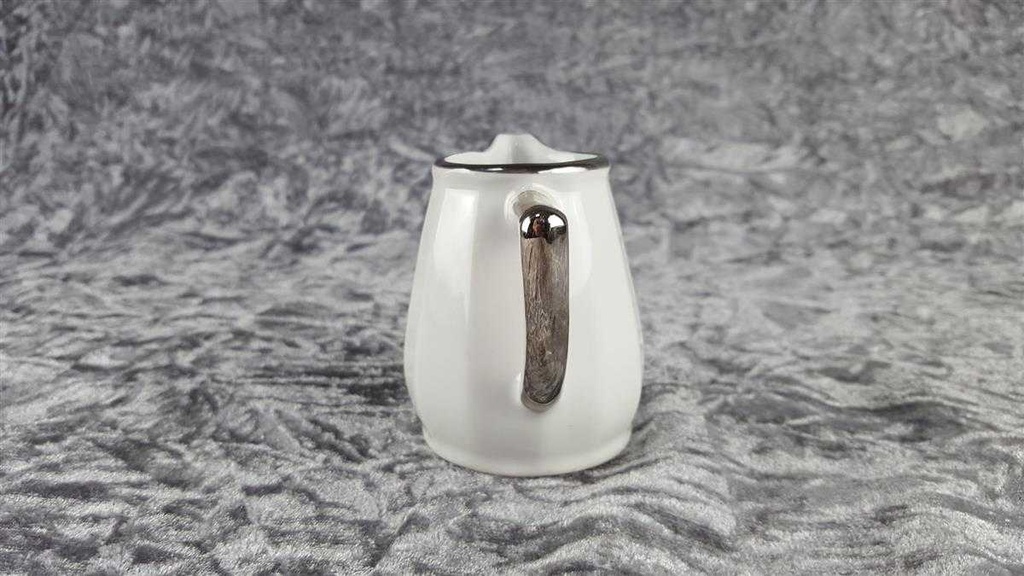 [45817368] Milchkännchen Apilco Porcelaine weiß mit Platinrand gebraucht - sehr gut Bild 5