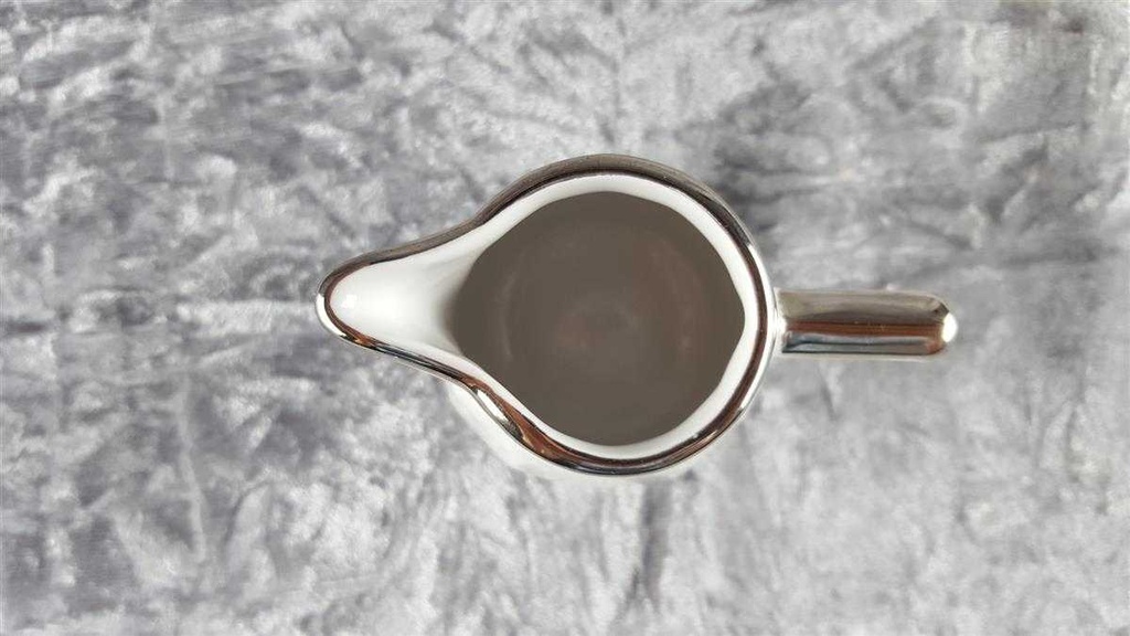 [45817368] Milchkännchen Apilco Porcelaine weiß mit Platinrand gebraucht - sehr gut Bild 6